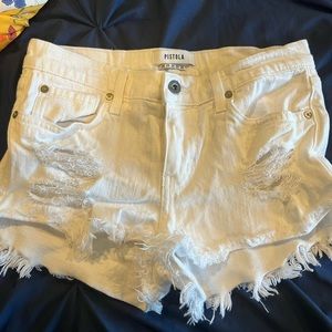 White Pistola Jean Shorts